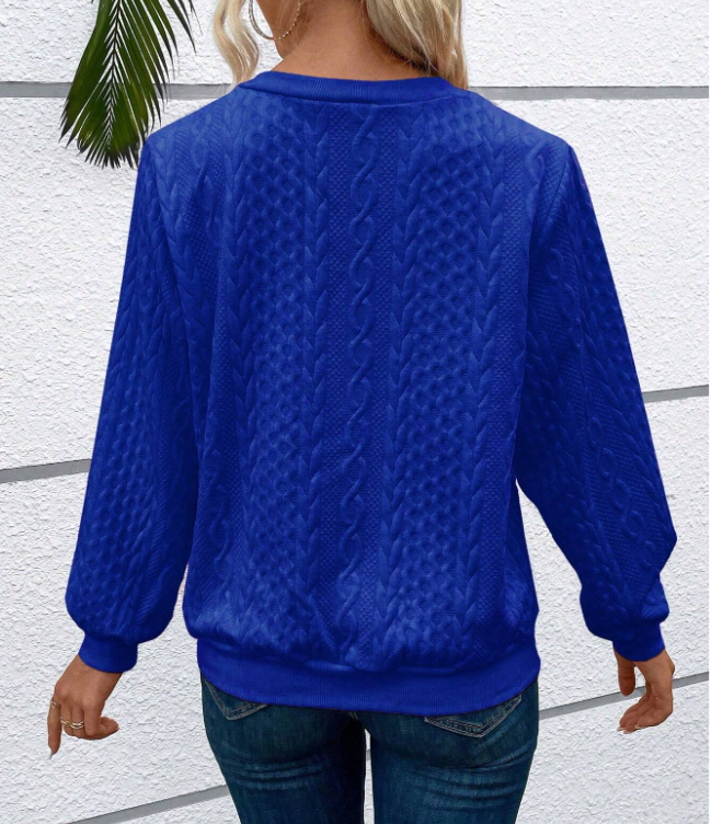 Isaure | Sudadera Texturizada con Media Cremallera de AnillaKomfort-Pullover