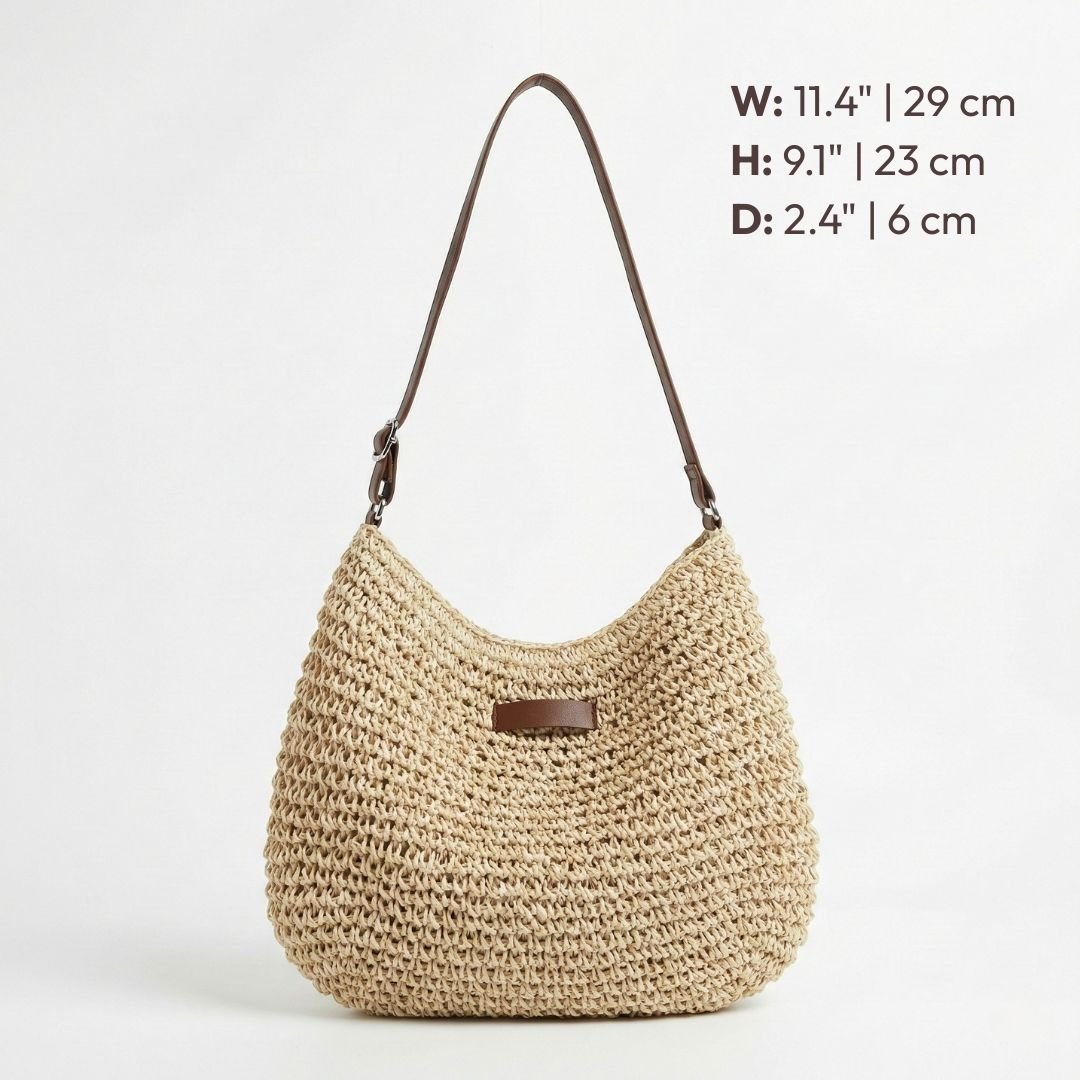 Wilder | Bolso de Rafia Trenzada con Bandolera - StilfulltWomen's handbagsCaquiWilder | Bolso de Rafia Trenzada con Bandolera