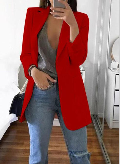 Vera | Blazer de Mujer Abierto con Bolsillos de Parche