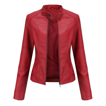 Marlowe | Chaqueta Biker Entallada con Cuello Mao