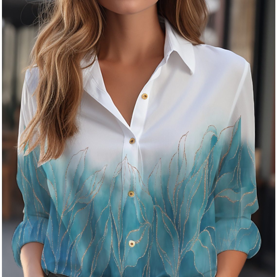 Everly | Camisa con Estampado Floral y Botones