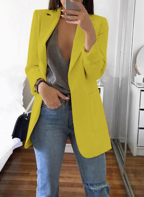 Vera | Blazer de Mujer Abierto con Bolsillos de Parche