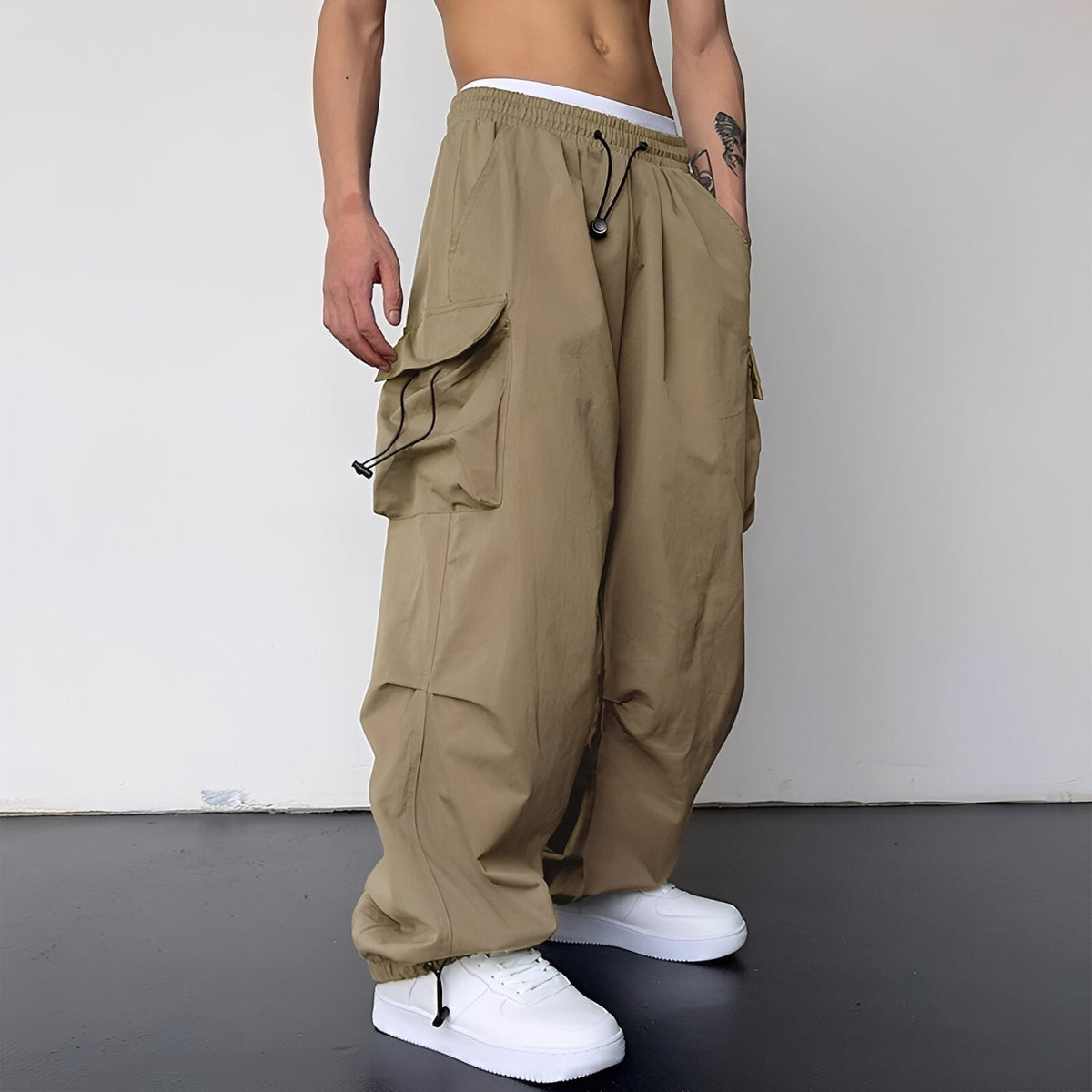 Enzo | Pantalón Cargo Holgado de Hombre con Bajo Ajustable