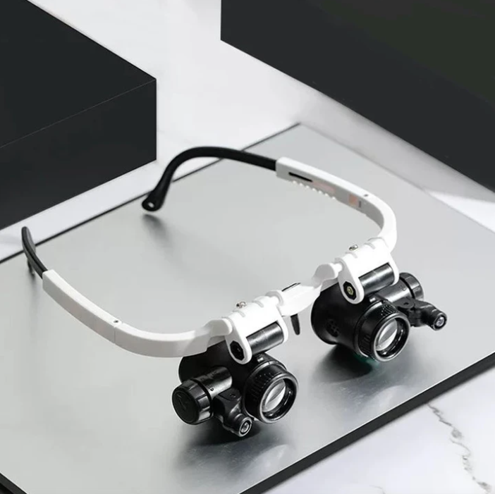 Emmett | Gafas Lupa con Luz LED y Lentes Intercambiables