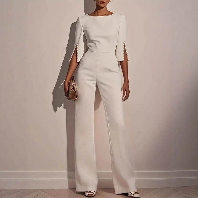 Monroe | Mono de Pierna Ancha con Perlas