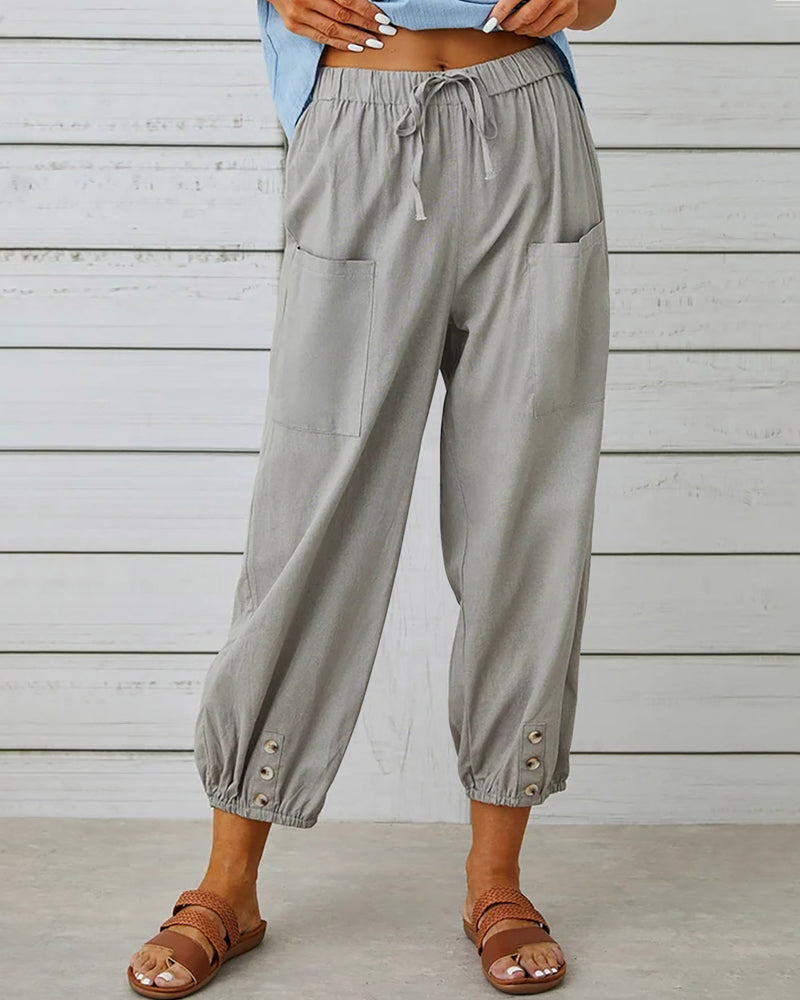 Meredith | Pantalón Holgado con Bajo Fruncido