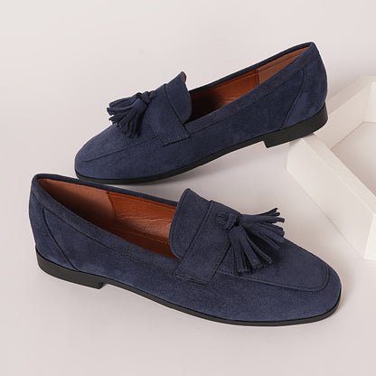 Amandine | Mocasines Planos Acolchados con Borlas