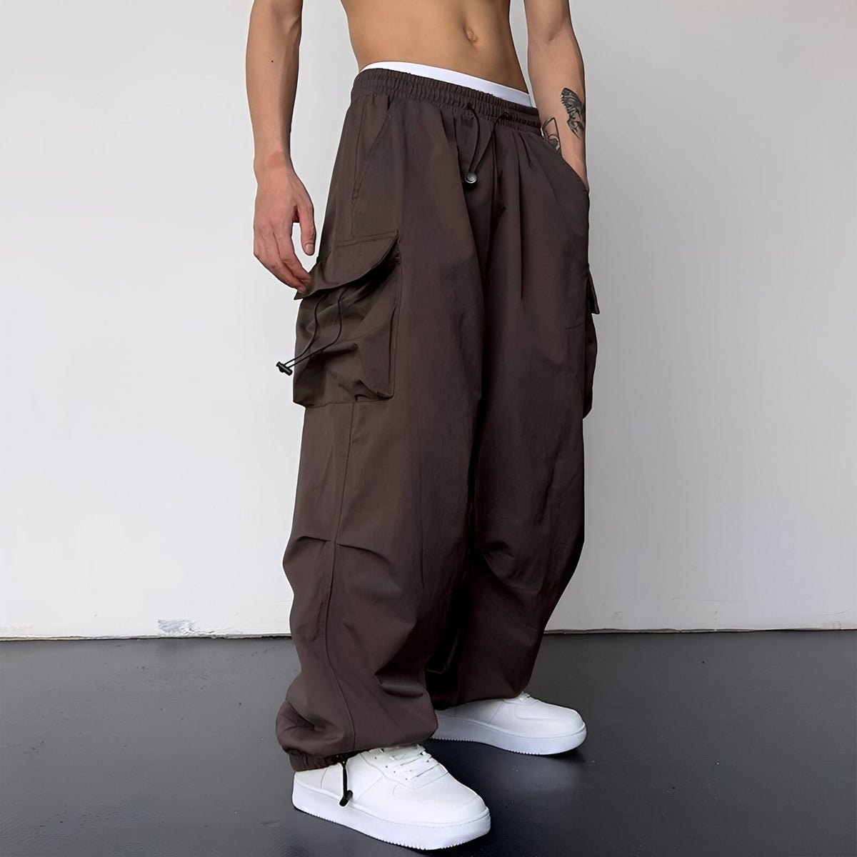 Enzo | Pantalón Cargo Holgado de Hombre con Bajo Ajustable