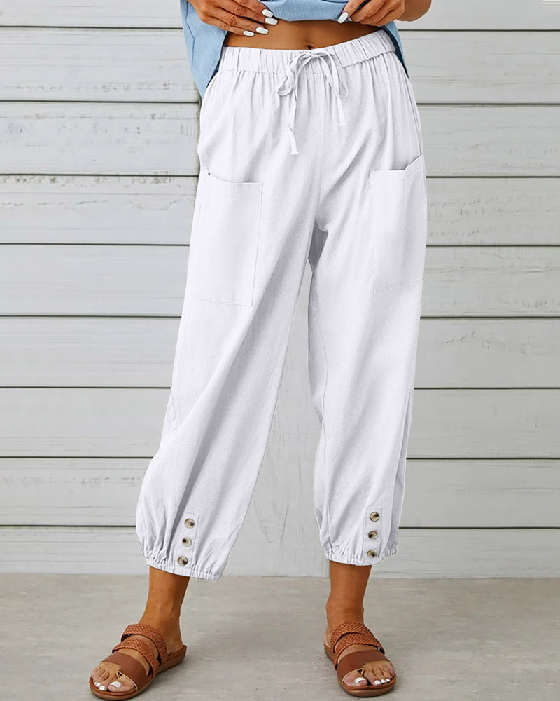 Meredith | Pantalón Holgado con Bajo Fruncido