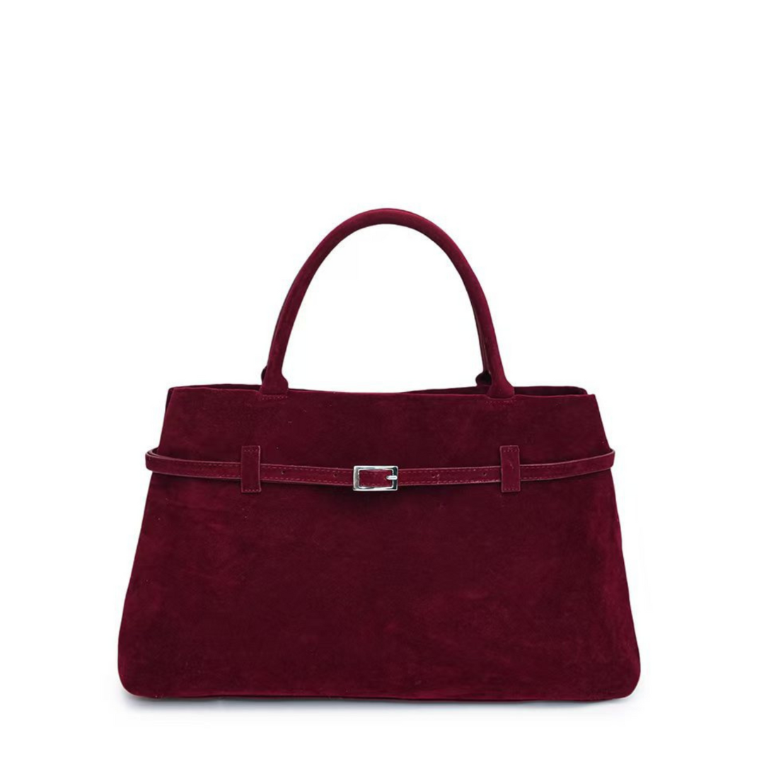 Clarisse | Bolso Shopper de Ante Vegano con Hebillag