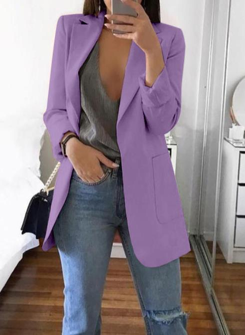 Vera | Blazer de Mujer Abierto con Bolsillos de Parche