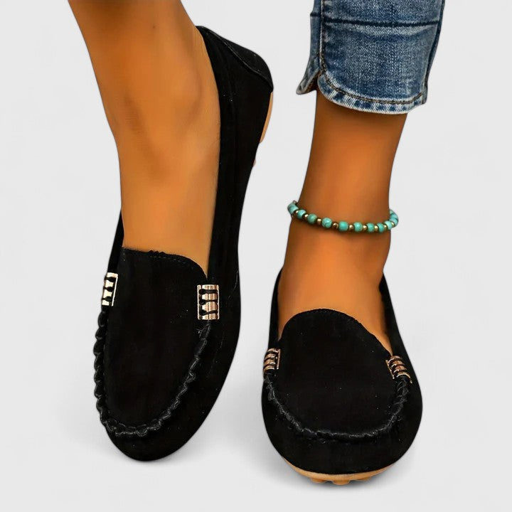 Kensington | Mocasines de Ante con Detalle Metálico