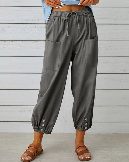 Meredith | Pantalón Holgado con Bajo Fruncido