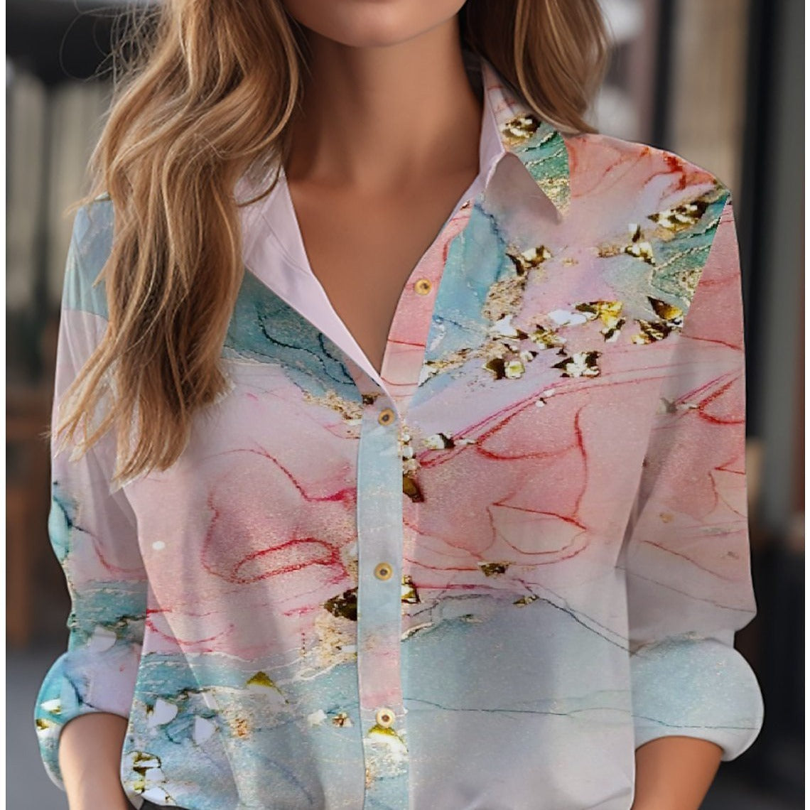 Everly | Camisa con Estampado Floral y Botones