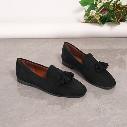 Inés | Mocasines de Mujer con Borlas y Tacón Bajo