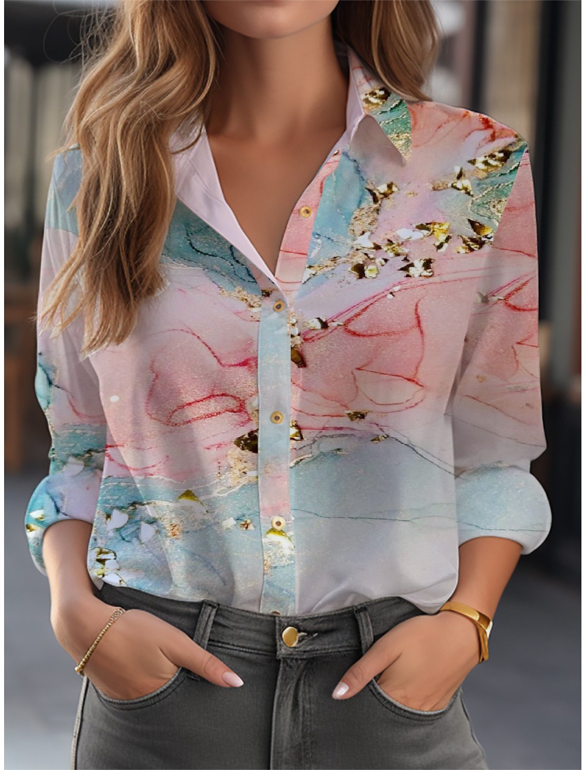 Everly | Camisa con Estampado Floral y Botones