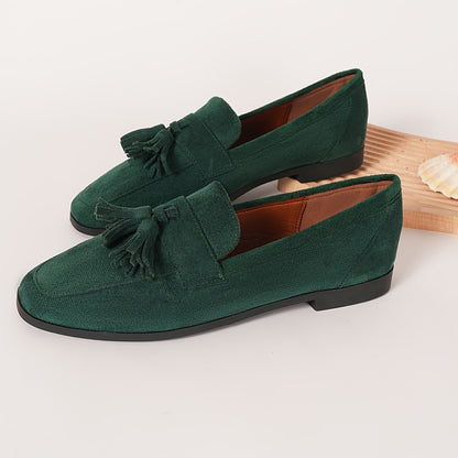 Inés | Mocasines de Mujer con Borlas y Tacón Bajo