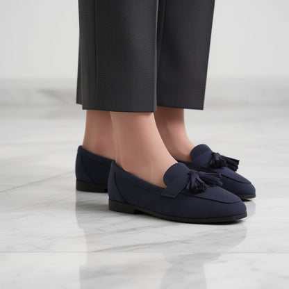Amandine | Mocasines Planos Acolchados con Borlas