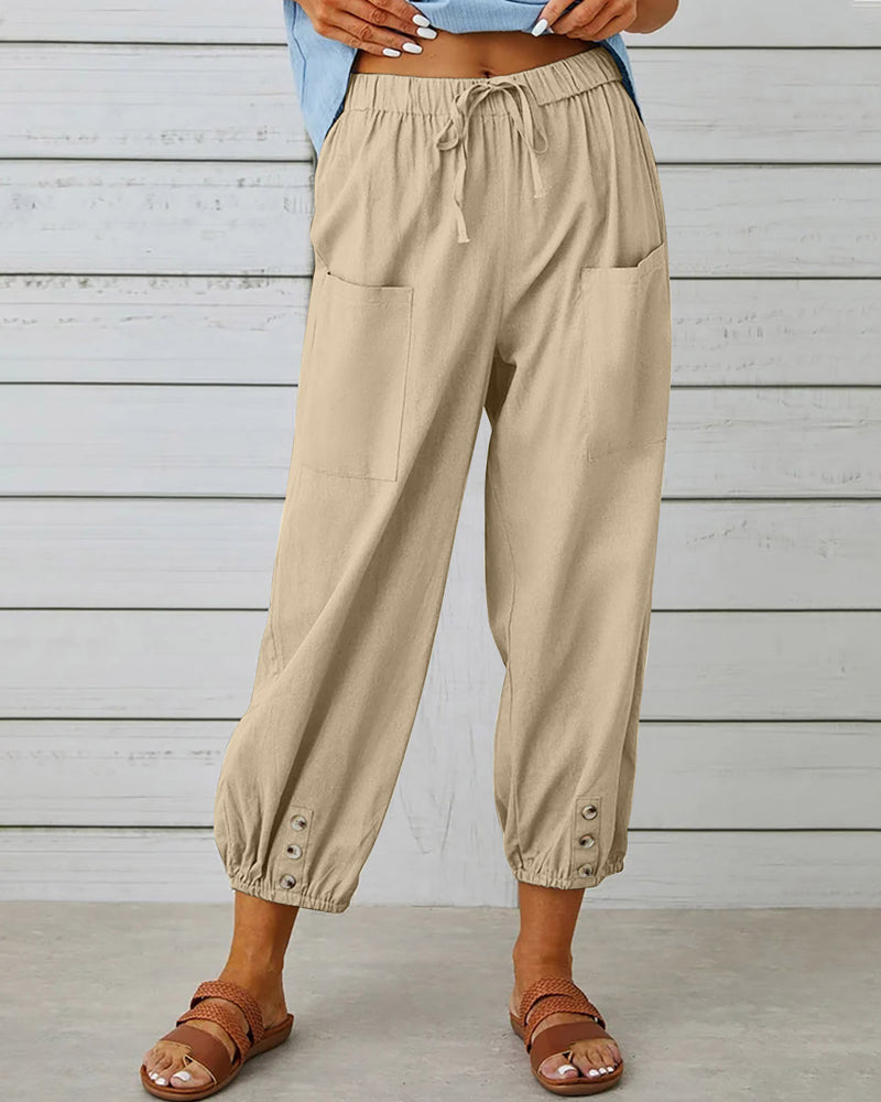 Meredith | Pantalón Holgado con Bajo Fruncido