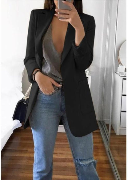 Vera | Blazer de Mujer Abierto con Bolsillos de Parche