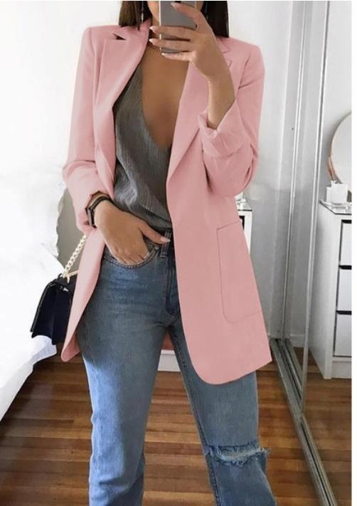 Vera | Blazer de Mujer Abierto con Bolsillos de Parche
