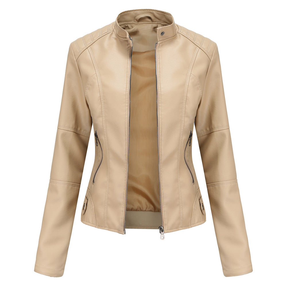 Marlowe | Chaqueta Biker Entallada con Cuello Mao