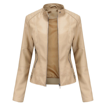 Marlowe | Chaqueta Biker Entallada con Cuello Mao