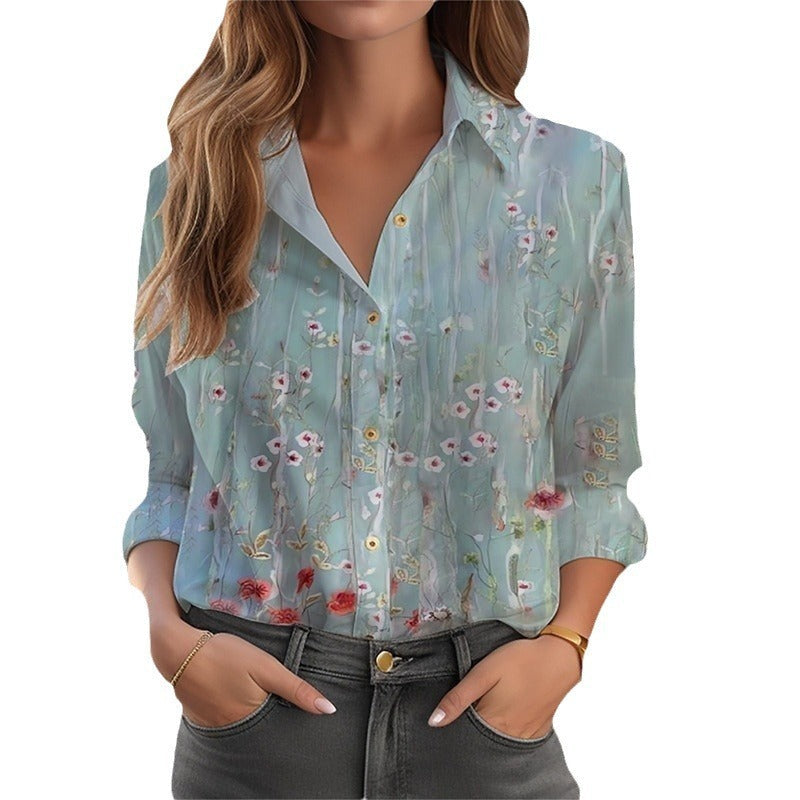 Everly | Camisa con Estampado Floral y Botones