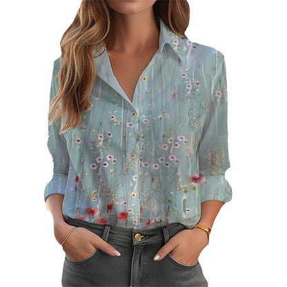 Everly | Camisa con Estampado Floral y Botones