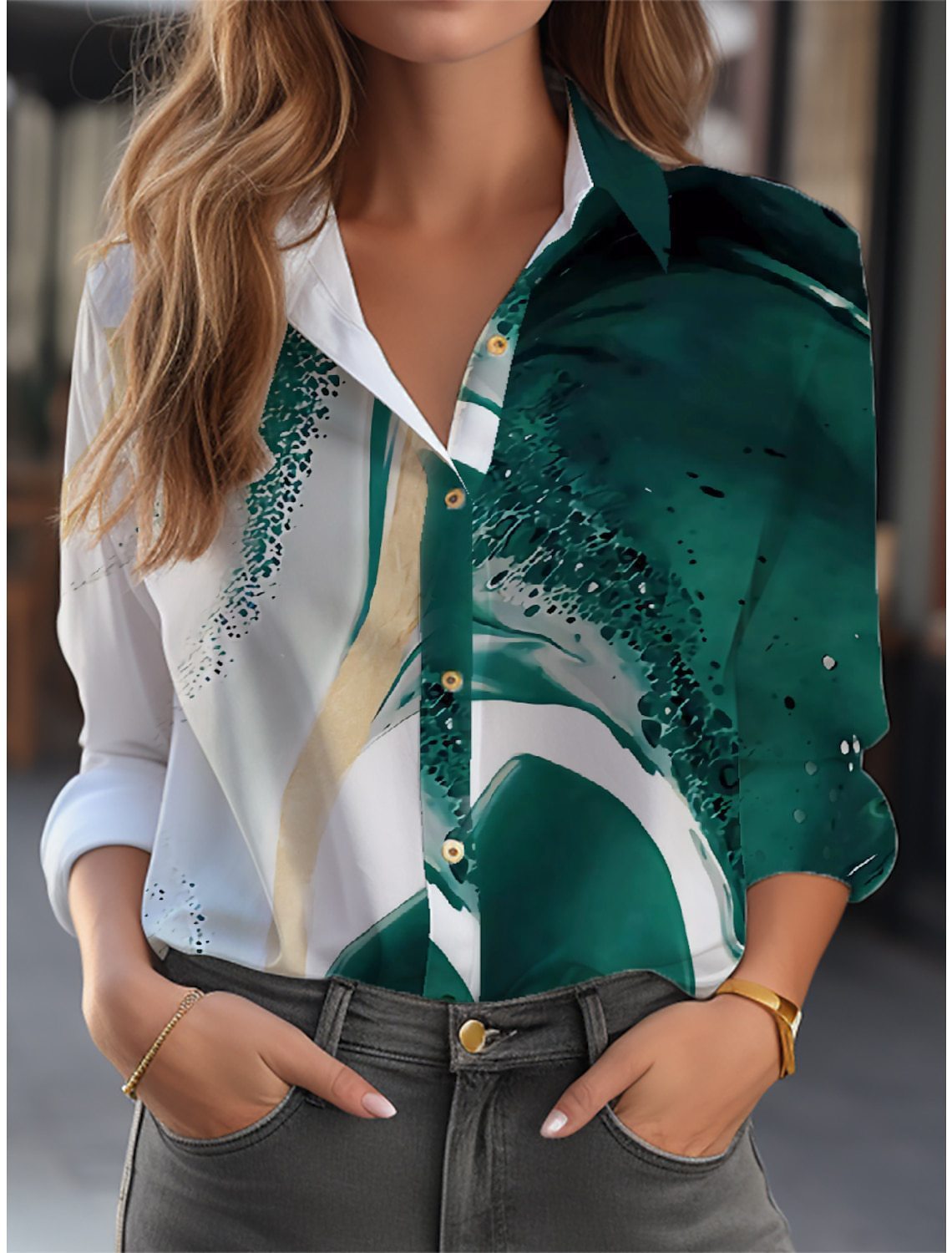 Everly | Camisa con Estampado Floral y Botones