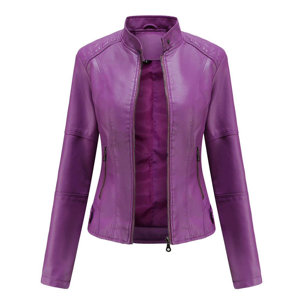 Marlowe | Chaqueta Biker Entallada con Cuello Mao