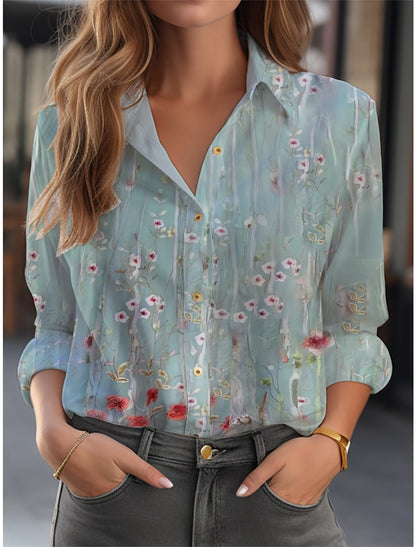 Everly | Camisa con Estampado Floral y Botones