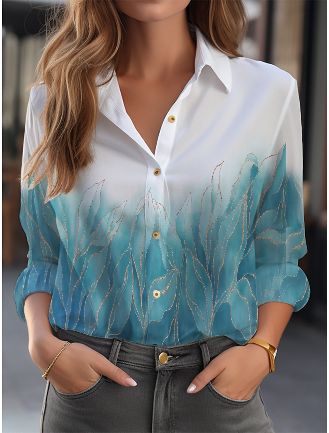 Everly | Camisa con Estampado Floral y Botones