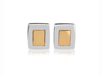 Noor | Pendientes Cuadrados Bicolor
