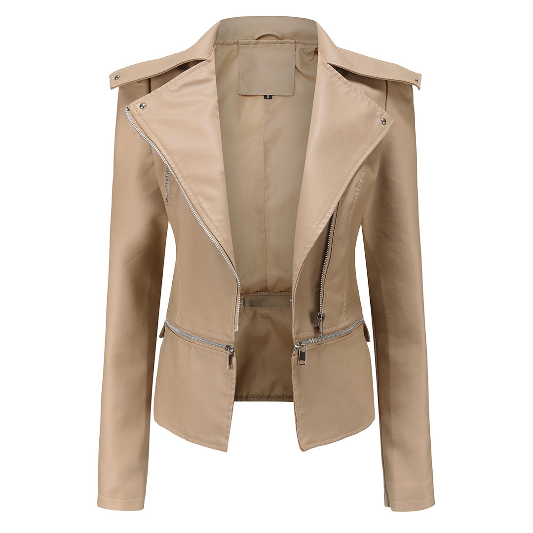 Sally | Chaqueta de Polipiel Biker Desmontable