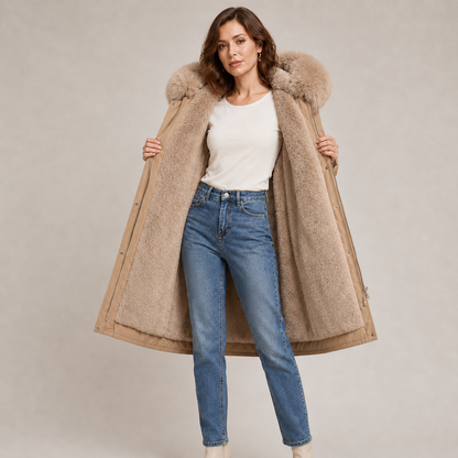 Solveig | Parka Larga Impermeable y Acolchada
