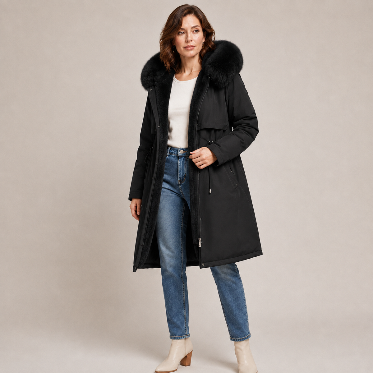 Solveig | Parka Larga Impermeable y Acolchada