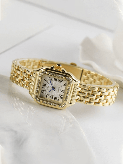 Rivelle | Reloj Cuadrado de Cuarzo con Brazalete Metálico
