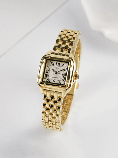 Rivelle | Reloj Cuadrado de Cuarzo con Brazalete Metálico