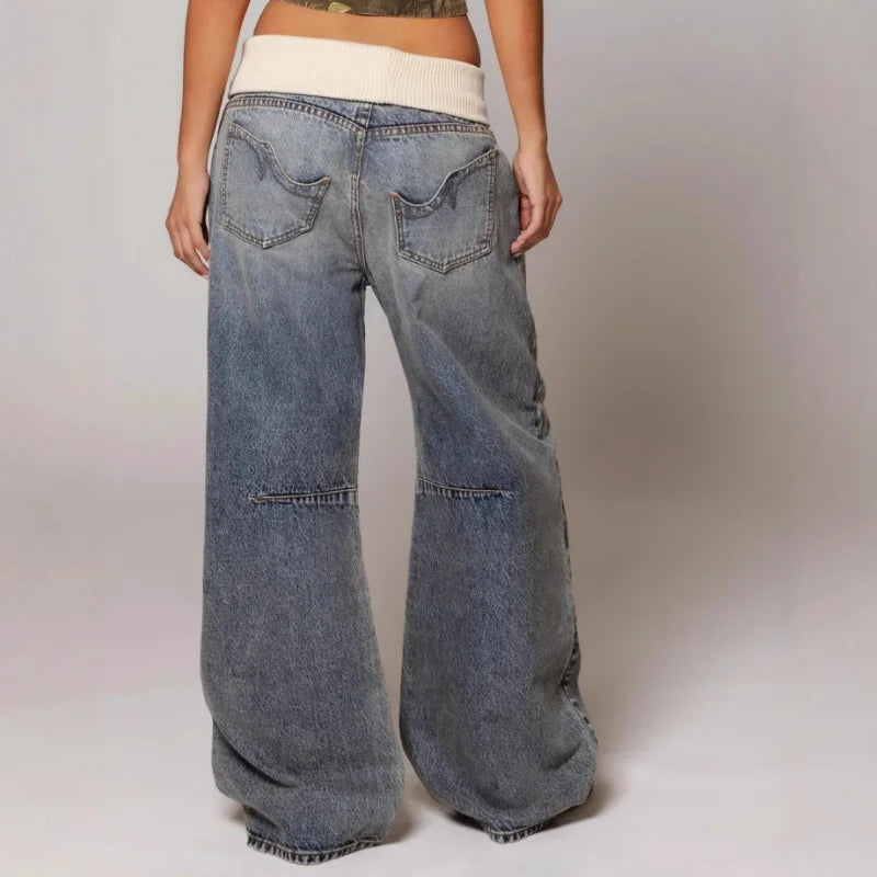 Wren | Vaqueros Baggy de Pierna Ancha con Costuras Curvas