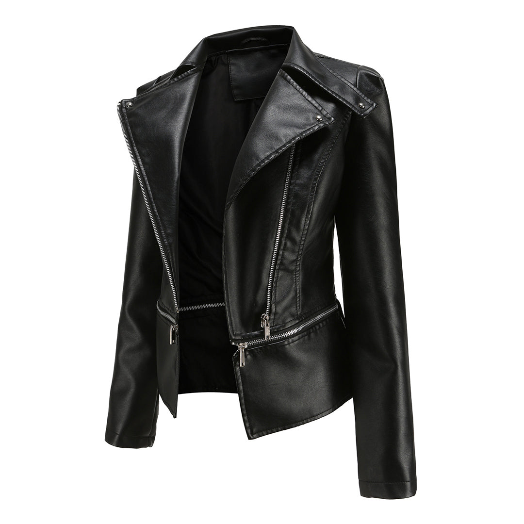 Sally | Chaqueta de Polipiel Biker Desmontable