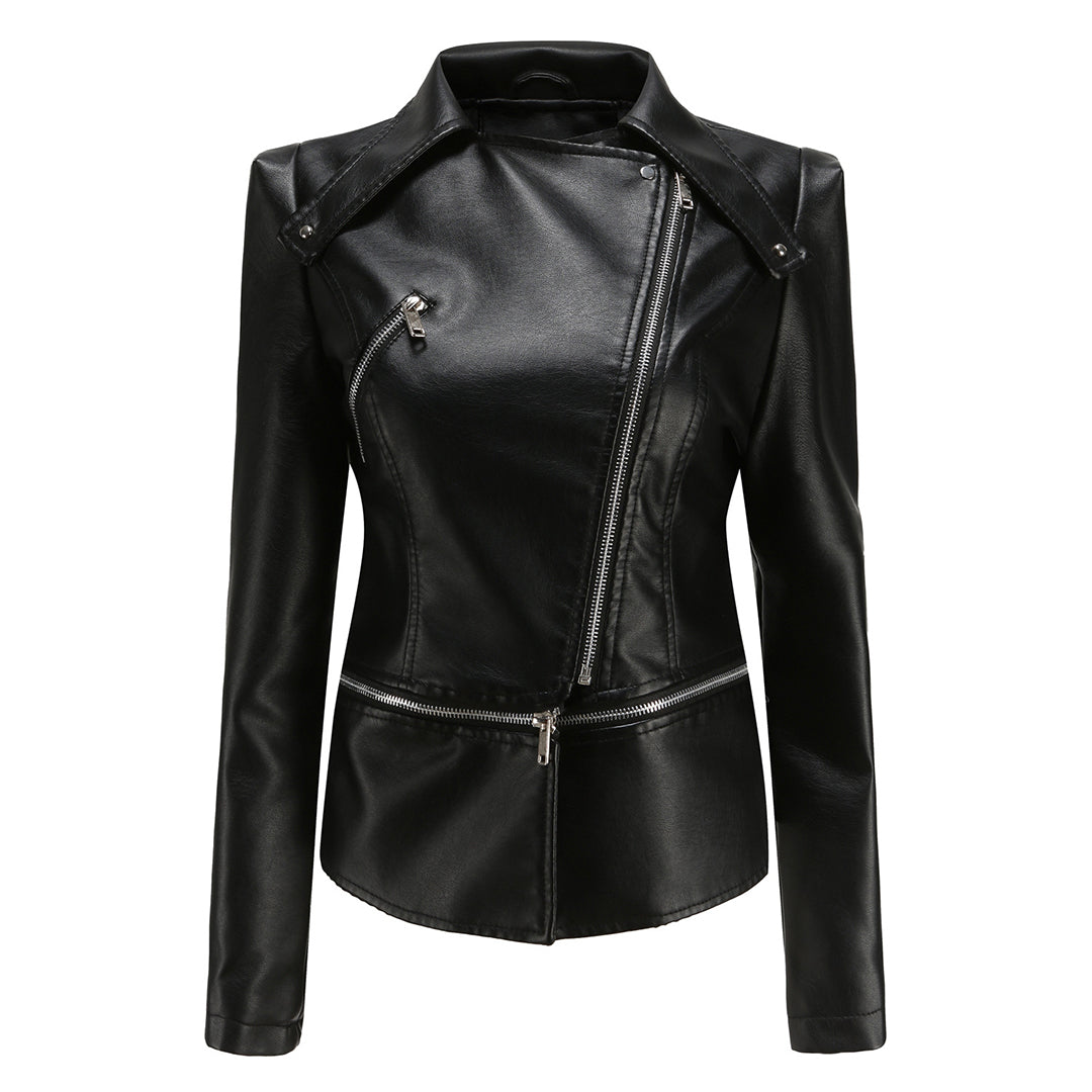 Sally | Chaqueta de Polipiel Biker Desmontable