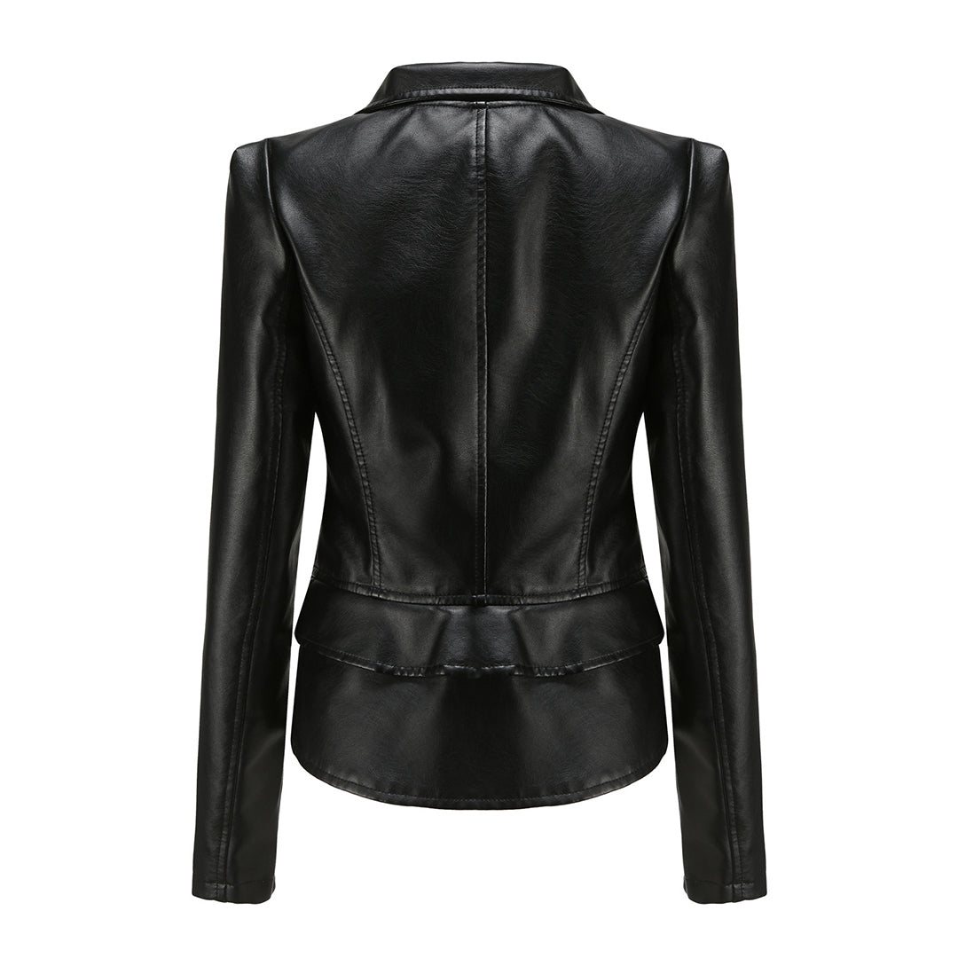 Sally | Chaqueta de Polipiel Biker Desmontable