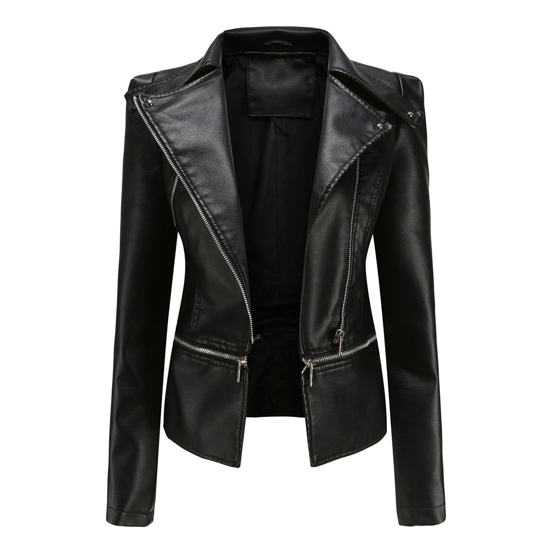 Sally | Chaqueta de Polipiel Biker Desmontable