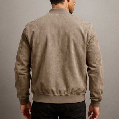 Leander | Chaqueta Bomber Ajustada en Efecto Ante