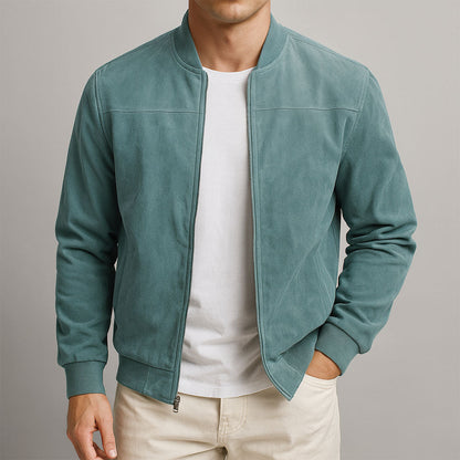 Leander | Chaqueta Bomber Ajustada en Efecto Ante
