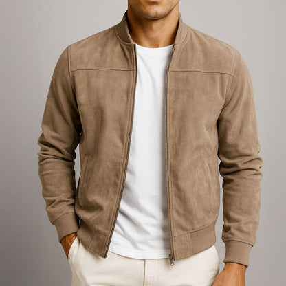 Leander | Chaqueta Bomber Ajustada en Efecto Ante