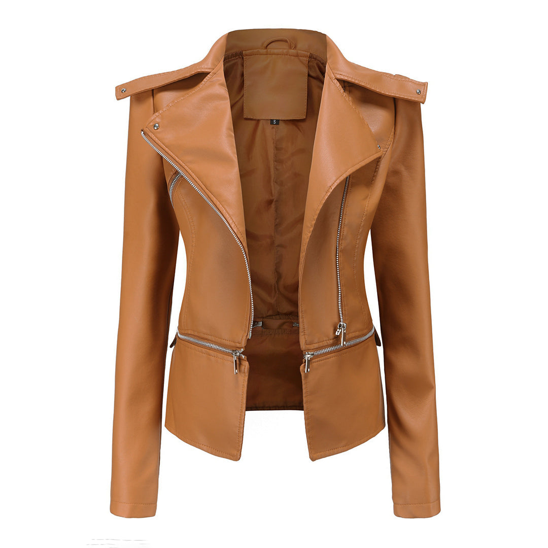 Sally | Chaqueta de Polipiel Biker Desmontable