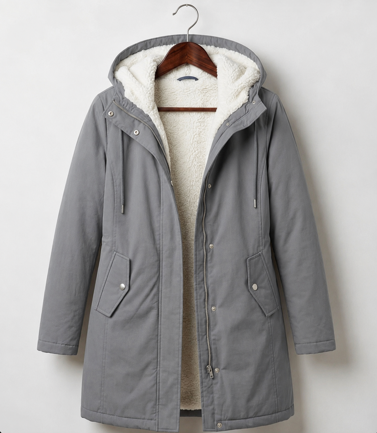 Noelle | Parka Larga Impermeable con Borreguito