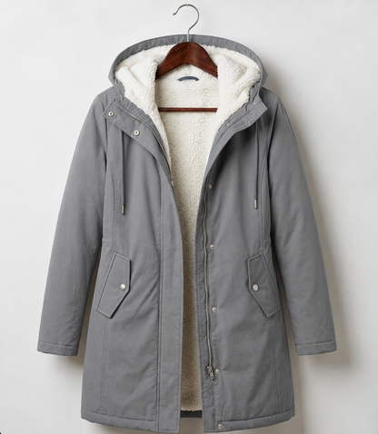 Noelle | Parka Larga Impermeable con Borreguito